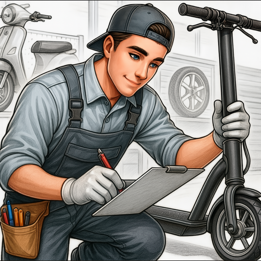 Inspektion für E-Scooter und E-Roller
